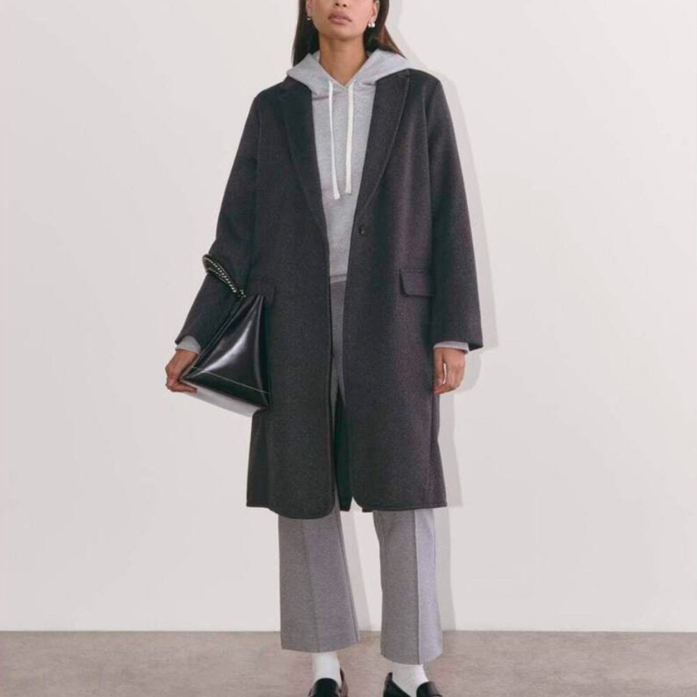 EVERLANE: Women’s Wool Topcoat | Color: Grey Charcoal Melange | Size XS - NWT!